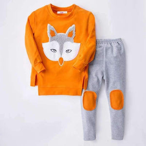 Planet Gates Teenage Girls Clothing Sets Autumn Winter Girls Clothes Set Fox T-Shirt+Pants 2pcs Kids Girls Sport Suit Children Clothing