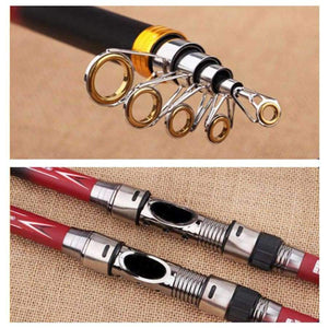 Planet Gates Telescopic Fishing Rod 99% Carbon Fiber 2.1-3.6M Carbon Spinning Pole Sea Fishing Stick Metal Ring