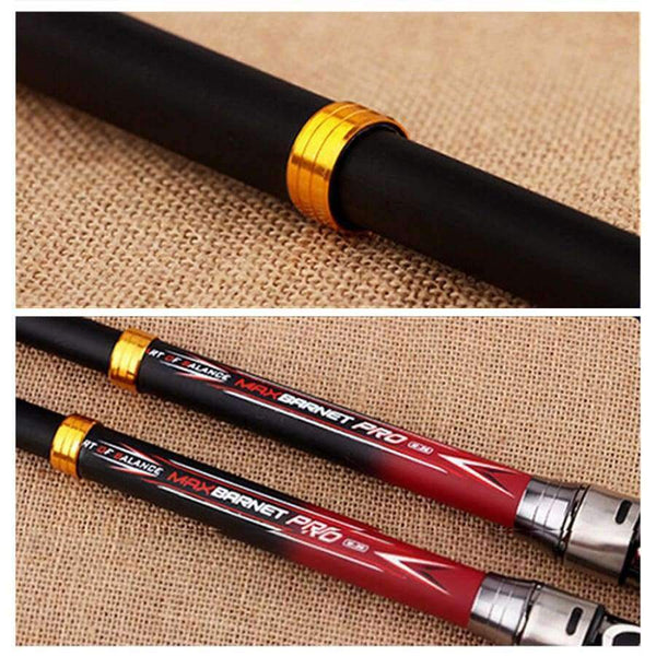 Planet Gates Telescopic Fishing Rod 99% Carbon Fiber 2.1-3.6M Carbon Spinning Pole Sea Fishing Stick Metal Ring