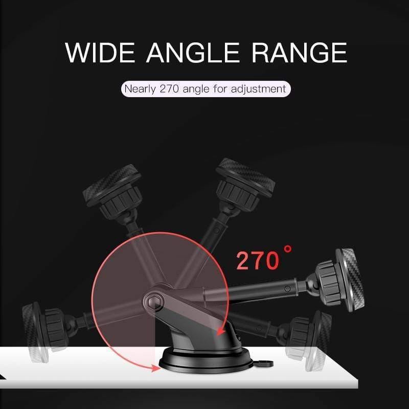 Planet Gates Telescopic Magnetic Car Phone Holder Stand Dashboard Windshield 360° Rotatable Metal Sucker Car Mount For iPhone Samsung