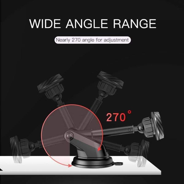 Planet Gates Telescopic Magnetic Car Phone Holder Stand Dashboard Windshield 360° Rotatable Metal Sucker Car Mount For iPhone Samsung