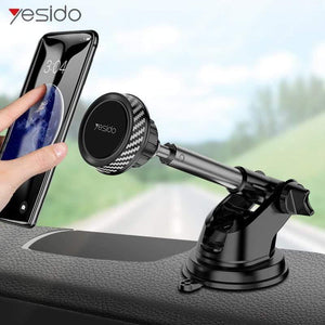 Planet Gates Telescopic Magnetic Car Phone Holder Stand Dashboard Windshield 360° Rotatable Metal Sucker Car Mount For iPhone Samsung