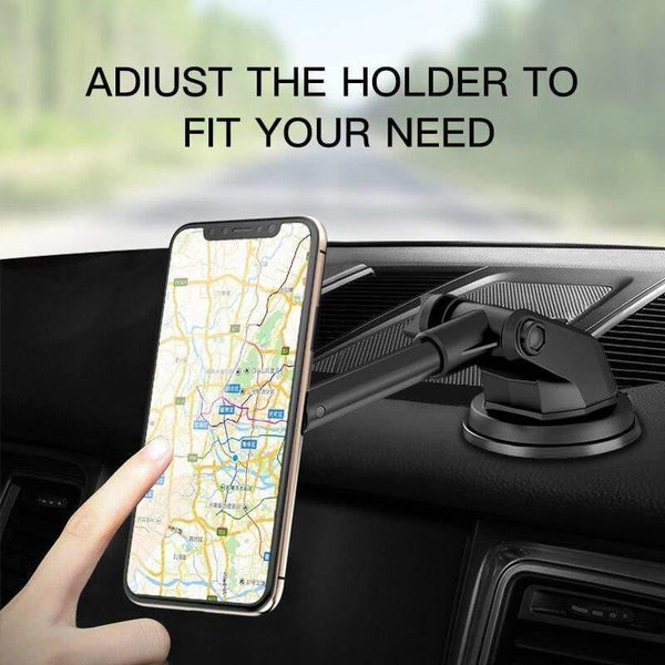 Planet Gates Telescopic Magnetic Car Phone Holder Stand Dashboard Windshield 360° Rotatable Metal Sucker Car Mount For iPhone Samsung