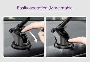 Planet Gates Telescopic Magnetic Car Phone Holder Stand Dashboard Windshield 360° Rotatable Metal Sucker Car Mount For iPhone Samsung