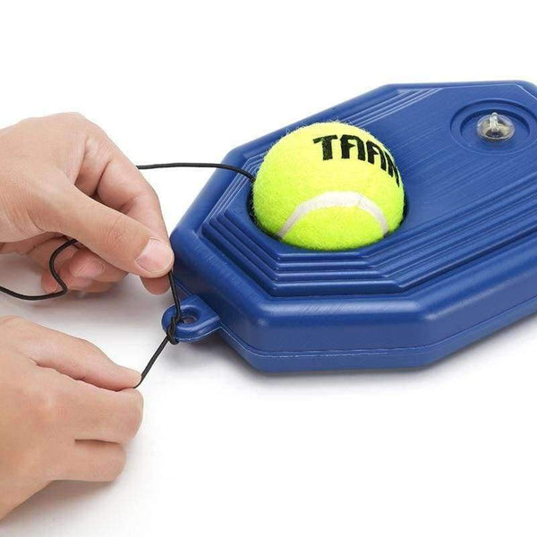 Planet Gates Tennis Ball Back Base Trainer Set with Elastic Rope Tennis Trainer for Single Person Partner Practice Play Tennis Ball