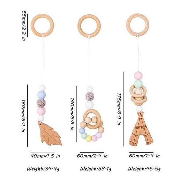 Planet Gates tent-candy Baby Toys Wooden Play Gym Hanging Mobile Bed Holder Star Pendant Stroller Baby Toy Bell Wood Rattle Ring Newborn Educational Toy