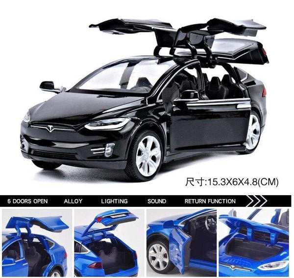 Planet Gates Tesla modelx90 car model 1:32 simulation alloy car model return force car car children toy car Birthday New Year gift