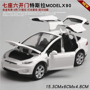 Planet Gates Tesla modelx90 car model 1:32 simulation alloy car model return force car car children toy car Birthday New Year gift