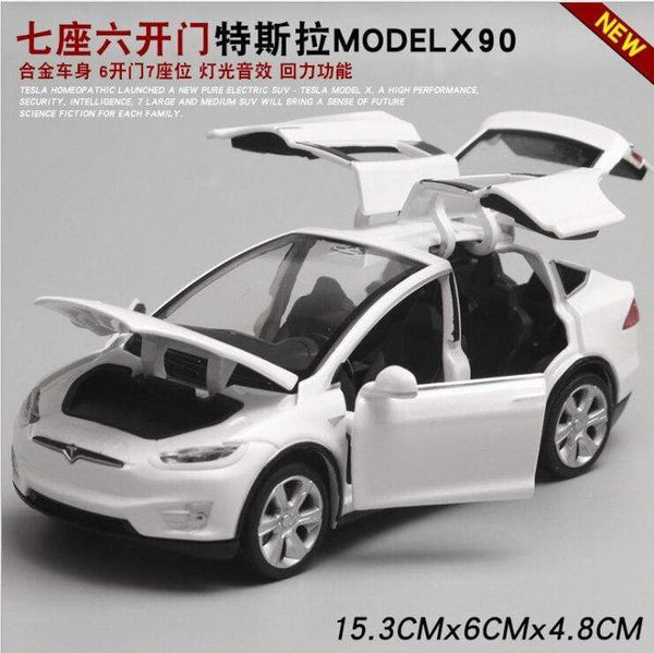 Planet Gates Tesla modelx90 car model 1:32 simulation alloy car model return force car car children toy car Birthday New Year gift