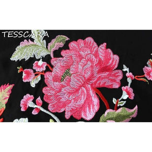 Planet Gates TESSCARA Women Summer Luxury Embroidery Office Dress Female Elegant Cocktail Vestidos Retro Vintage Party Robe Femme Plus Size