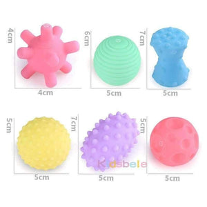Planet Gates Textured Ball Set Baby Toys 6PCS Super Soft Touching Kids Toy Intelligence Development Early Educational Senses Toys