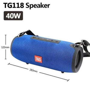 Planet Gates TG 118 Blue TG118 High Power 40W Bluetooth Speaker Waterproof Portable Column For PC Computer Speakers Subwoofer Boom Box Music Center Radio