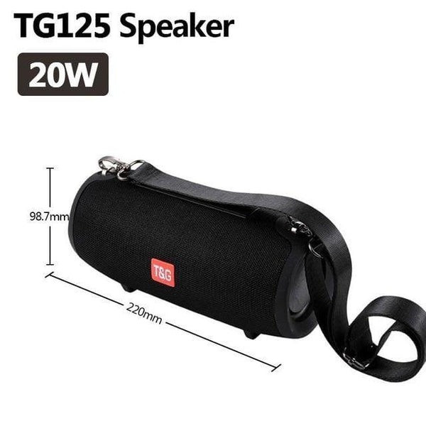 Planet Gates TG 125 Black TG118 High Power 40W Bluetooth Speaker Waterproof Portable Column For PC Computer Speakers Subwoofer Boom Box Music Center Radio