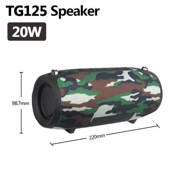 Planet Gates TG 125 Camfoulage TG118 High Power 40W Bluetooth Speaker Waterproof Portable Column For PC Computer Speakers Subwoofer Boom Box Music Center Radio