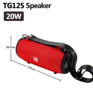 Planet Gates TG 125  Red TG118 High Power 40W Bluetooth Speaker Waterproof Portable Column For PC Computer Speakers Subwoofer Boom Box Music Center Radio