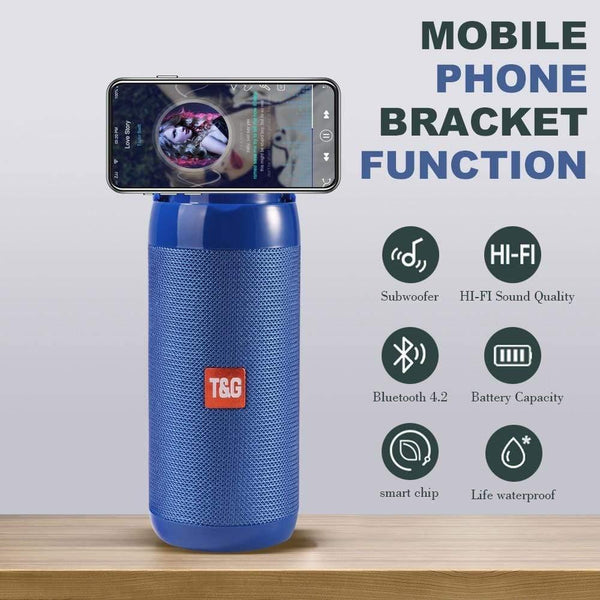Planet Gates TG113C Bluetooth Speaker Support FM Radio TF Card AUX Cable Loundpeaker Bluetooth Wireless Speakers Phone Holder Sound Column