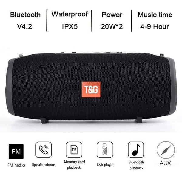 Planet Gates TG118 Really 40W Bluetooth Speaker Portable Column Music Player Sound System Boom Box With FM Radio TF Subwoofer Double TG 125