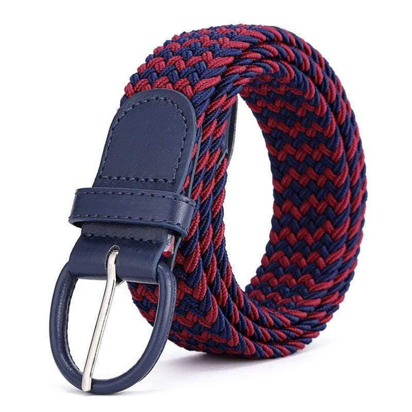 Men Women Elastic Stretch Waist Belt Black Canvas Stretch Braided Elastic Woven Leather Belt Wide Hot Metal Stretch Men's Belts