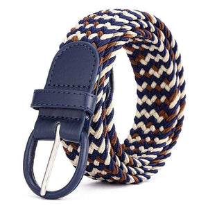 Men Women Elastic Stretch Waist Belt Black Canvas Stretch Braided Elastic Woven Leather Belt Wide Hot Metal Stretch Men's Belts