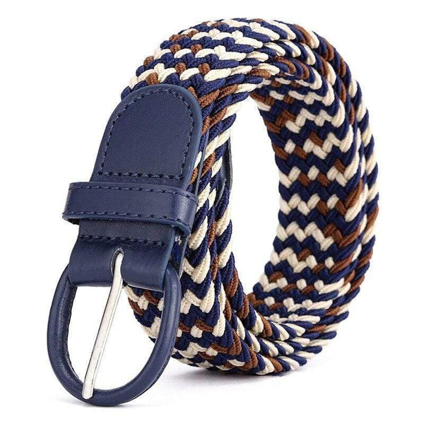Men Women Elastic Stretch Waist Belt Black Canvas Stretch Braided Elastic Woven Leather Belt Wide Hot Metal Stretch Men's Belts
