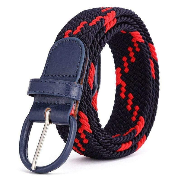 Men Women Elastic Stretch Waist Belt Black Canvas Stretch Braided Elastic Woven Leather Belt Wide Hot Metal Stretch Men's Belts