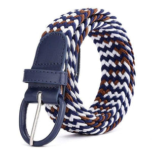 Men Women Elastic Stretch Waist Belt Black Canvas Stretch Braided Elastic Woven Leather Belt Wide Hot Metal Stretch Men's Belts