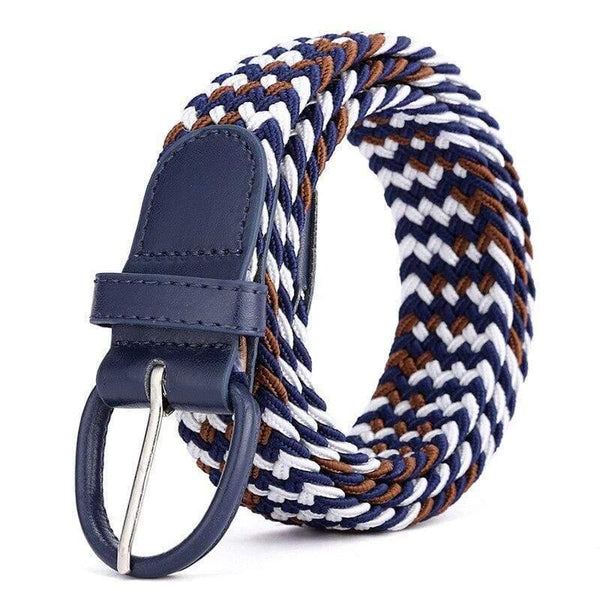 Men Women Elastic Stretch Waist Belt Black Canvas Stretch Braided Elastic Woven Leather Belt Wide Hot Metal Stretch Men's Belts
