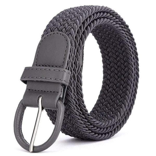Men Women Elastic Stretch Waist Belt Black Canvas Stretch Braided Elastic Woven Leather Belt Wide Hot Metal Stretch Men's Belts