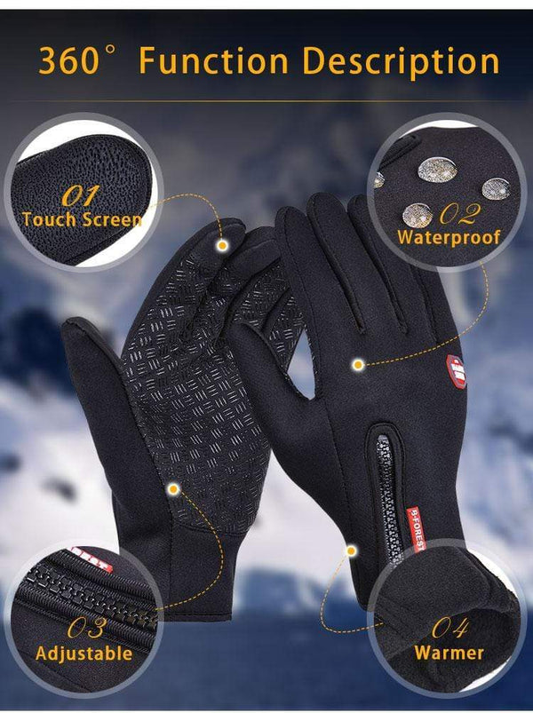 Planet Gates Thermal Ski Gloves Men Women Winter Skiing Fleece Waterproof Snowboard Gloves Touch Screen Snow Motorcycle Warm Mittens