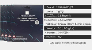 Planet Gates Thermalright ODYSSEY Heat Dissipation Silicone Pad CPU/GPU Graphics Card Thermal Pad Motherboard Silicone Grease Pad Multi-Size