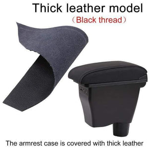 Planet Gates thick black Smart for two armrest box universal car center console smart forfour caja  modification double raised with USB No assembly