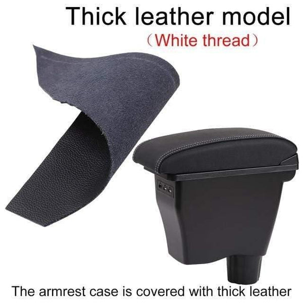 Planet Gates thick white Smart for two armrest box universal car center console smart forfour caja  modification double raised with USB No assembly