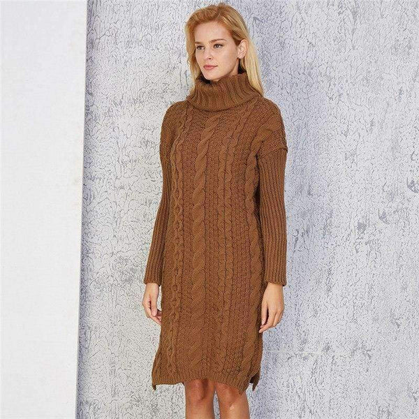 Planet Gates Thicken Knitted Pullovers Turtleneck Long Sweater For Women Autumn Winter Twist Knit Lady's Sweater 2018 Warm Pull Femme