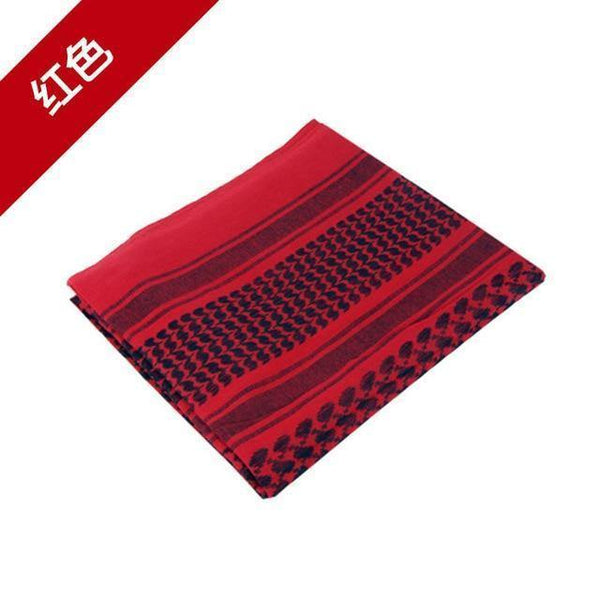 Planet Gates Thicken red / 110X110cm Cotton  Thicken Multifunction Tactical Scarf man Arabic Keffiyeh Wrap Bandana Palestine  Military Scarves