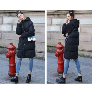 Planet Gates Thickening 2018 women Parka winter jacket coat down plus size long warm hooded snow wear loose wadded padded quilted jacket