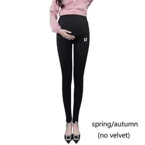Planet Gates Thin black / L 4XL Winter Velvet Pants For Pregnant Women Maternity Leggings Warm Clothes Thickening Pregnancy Trousers Maternity Clothing