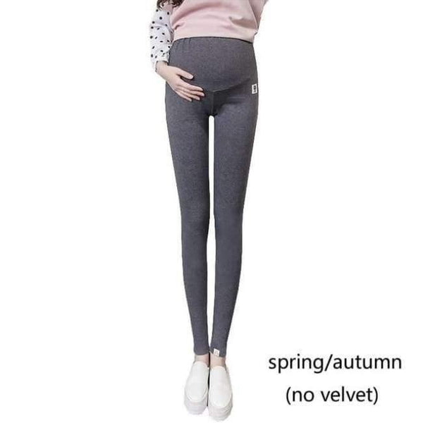 Planet Gates Thin dark gray / L 4XL Winter Velvet Pants For Pregnant Women Maternity Leggings Warm Clothes Thickening Pregnancy Trousers Maternity Clothing