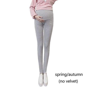 Planet Gates Thin gray / L 4XL Winter Velvet Pants For Pregnant Women Maternity Leggings Warm Clothes Thickening Pregnancy Trousers Maternity Clothing