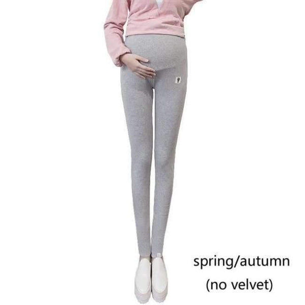 Planet Gates Thin gray / L 4XL Winter Velvet Pants For Pregnant Women Maternity Leggings Warm Clothes Thickening Pregnancy Trousers Maternity Clothing