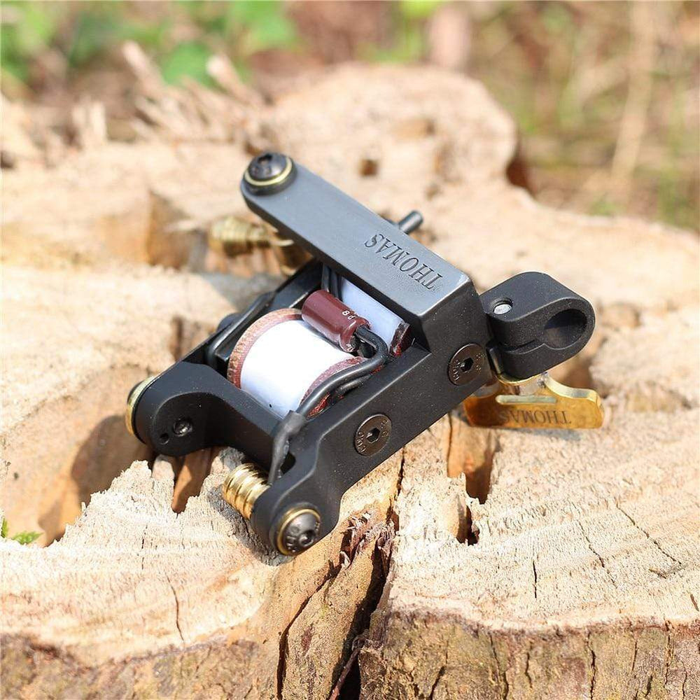 Planet Gates Thomas Coil Handmade Tattoo Machine Gun Cast Iron Frame for Liner 8 Wrap