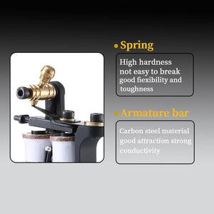 Planet Gates Thomas Coil Handmade Tattoo Machine Gun Cast Iron Frame for Liner 8 Wrap