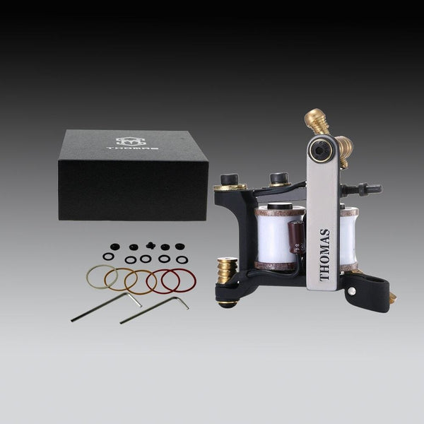 Planet Gates Thomas Coil Handmade Tattoo Machine Gun Cast Iron Frame for Liner 8 Wrap