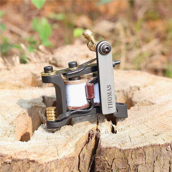 Planet Gates Thomas Coil Handmade Tattoo Machine Gun Cast Iron Frame for Liner 8 Wrap