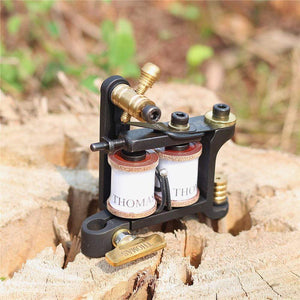 Planet Gates Thomas Coil Handmade Tattoo Machine Gun Cast Iron Frame for Liner 8 Wrap