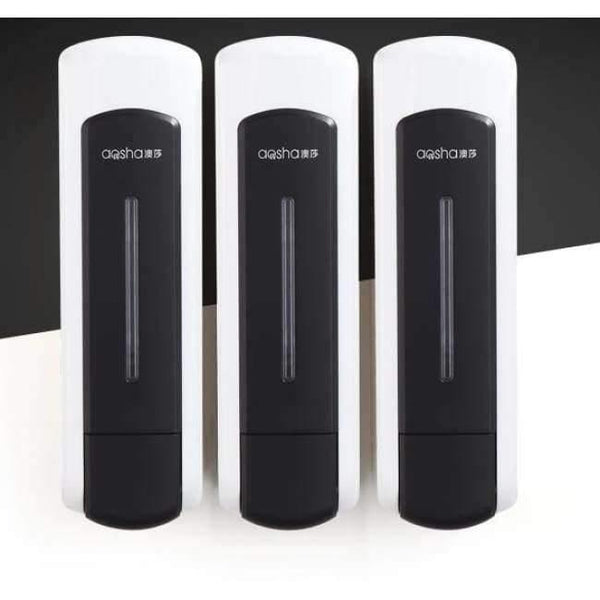 Planet Gates three black Bathroom Soap Dispenser Shower Liquid Shampoo Dispenser 350/700/1050ml Wall Mounted Bathroom Shower Soap Dispenser,hotel product
