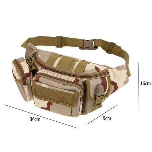 Planet Gates Three Camouflage Bag Waterproof Waist Fanny Pack Hiking Fishing Sports Hunting Waist Bags Camping Sport Bag Belt Camping Equipment