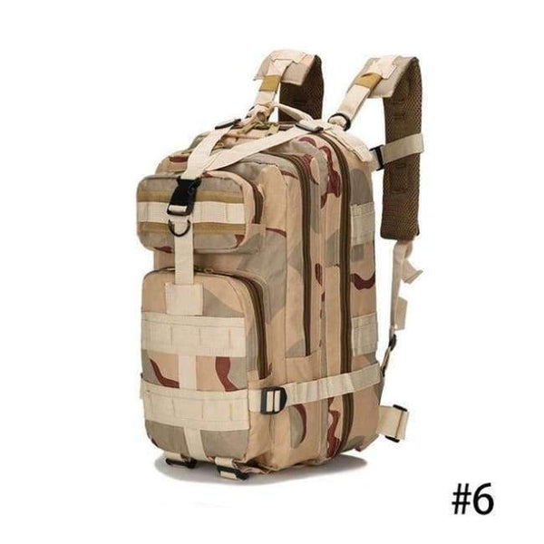 Planet Gates Three sand camouflag Outdoor Backpack Military Tactical Wear-resisting Travel Camping Hiking Practical Pack Camouflage Airsoft Hunting Bag JC