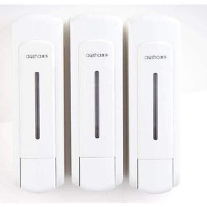 Planet Gates three white Bathroom Soap Dispenser Shower Liquid Shampoo Dispenser 350/700/1050ml Wall Mounted Bathroom Shower Soap Dispenser,hotel product