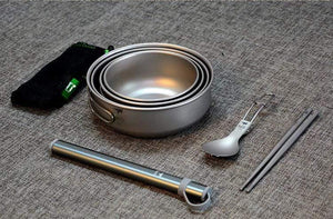 Planet Gates Ti5323 Camping 300ML-600ML  Titanium  Bowl Folding Bowl lightweight only Ti5323/Ti5326