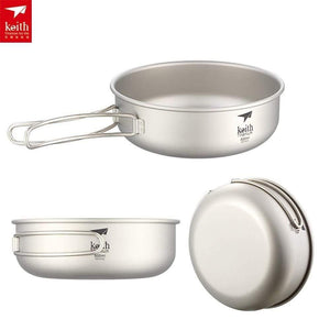 Planet Gates Ti5323 Camping 300ML-600ML  Titanium  Bowl Folding Bowl lightweight only Ti5323/Ti5326